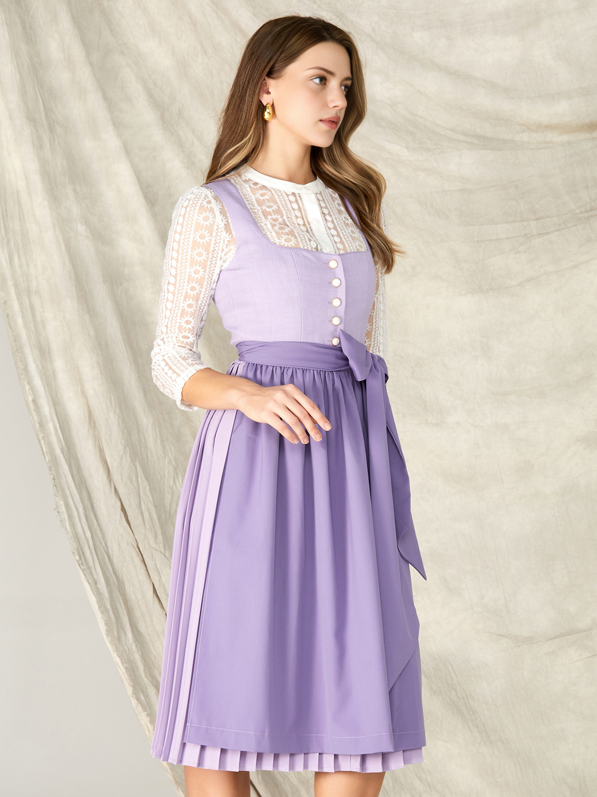 Dirndl Schwarz Lila