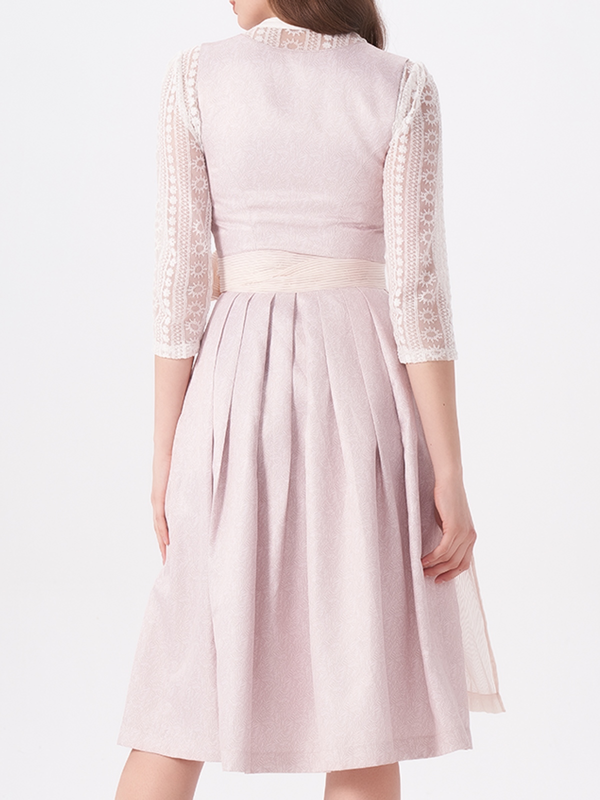 Dirndl aus Samt in Rosa