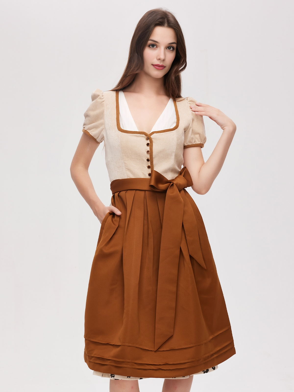 Hochwertiges Dirndl in Braun