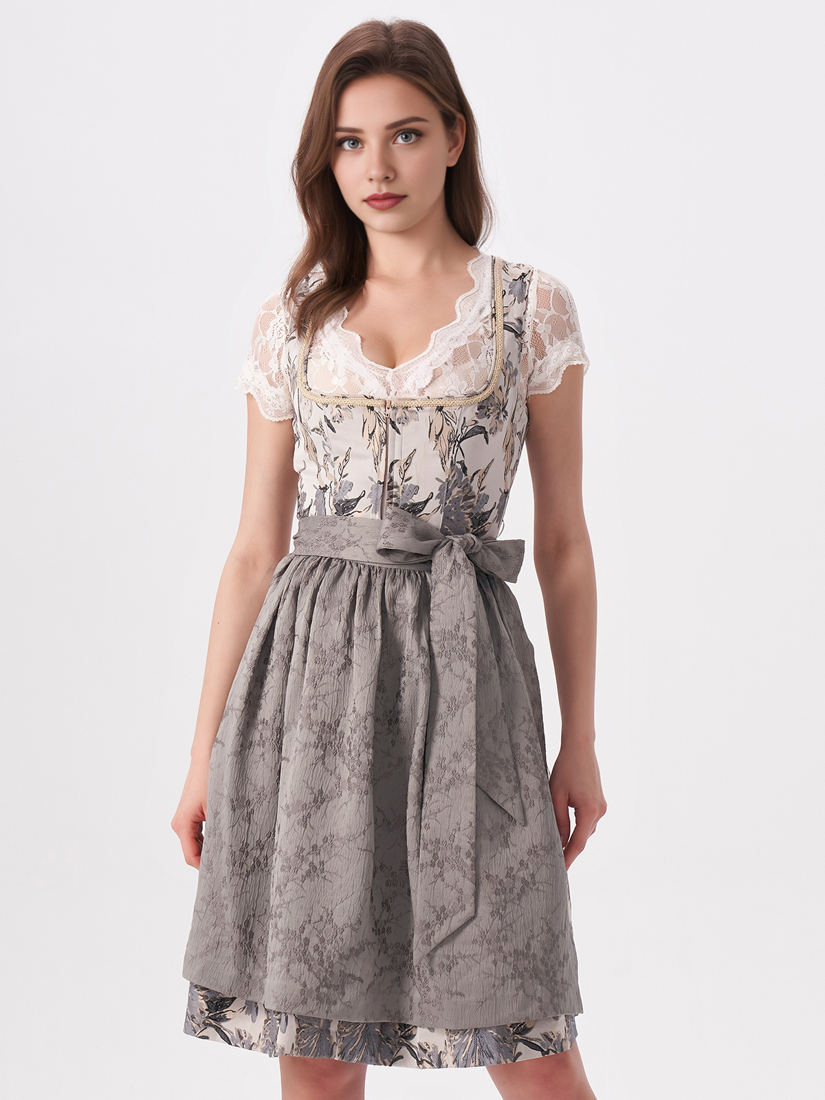 Dirndl in Grau – Elegant und schnell lieferbar