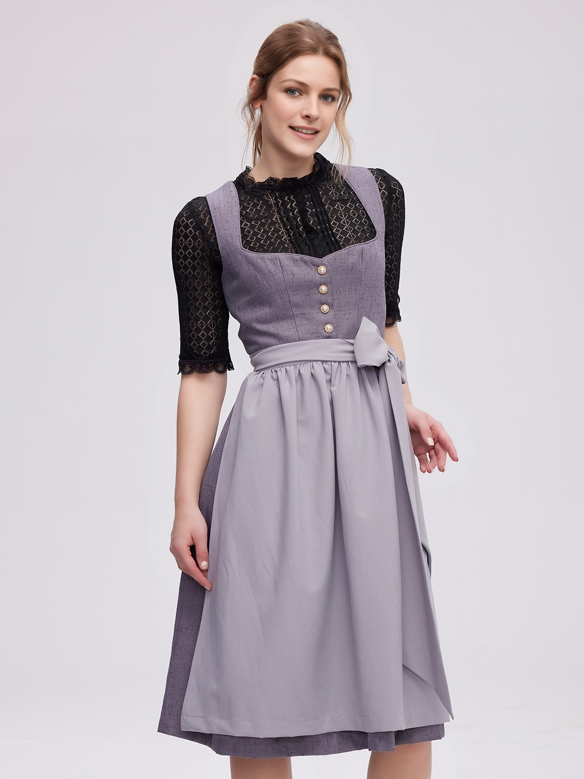 Dirndl in Grau und Braun