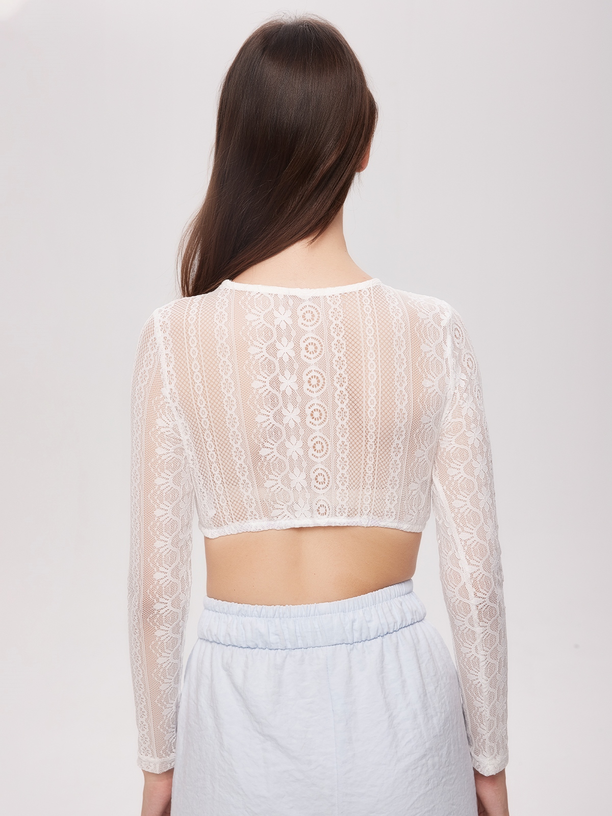 Dirndlbluse langarm weiß