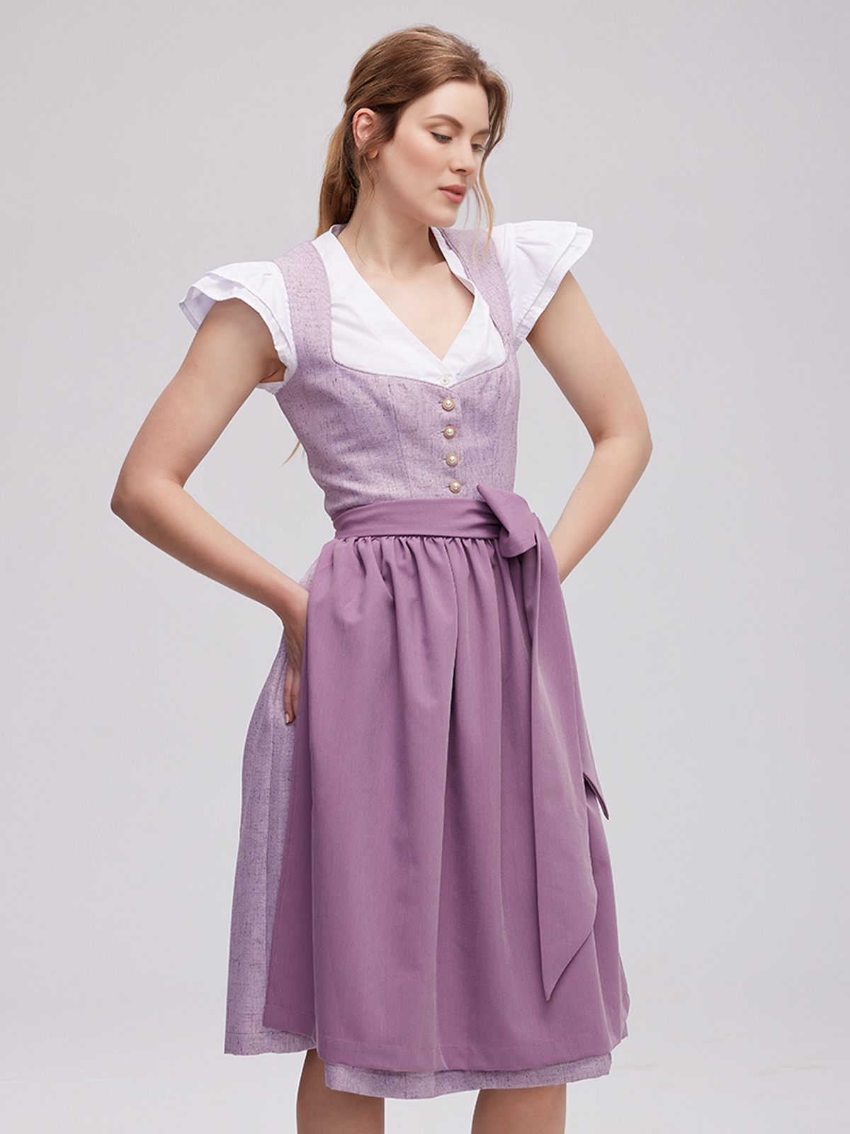 Dirndl Blau Beige – Eleganz trifft Tradition